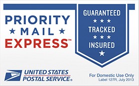 Upgrade to USPS Overnight Delivery via Priority Mail Express