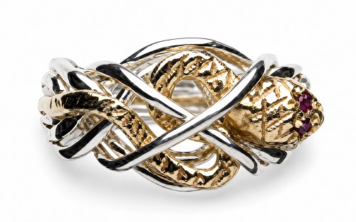 7SX Ruby Ladies Puzzle Ring