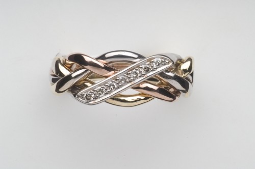 41N Diamond .15ct Mens Puzzle Ring