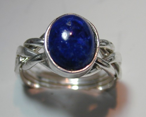 4LZ Lapis Lazuli Ladies Puzzle Ring