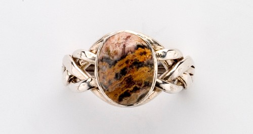 4PJ Picture Jasper Ladies Puzzle Ring