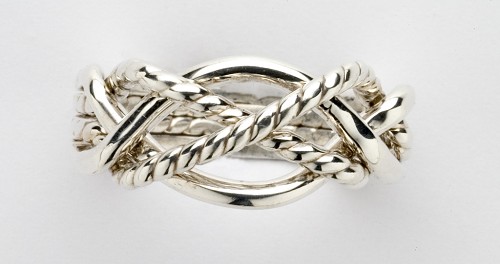4tw2x Mens Puzzle Ring
