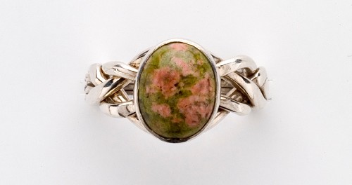 4UN Unakite Ladies Puzzle Ring