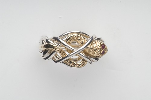 7S Ruby Ladies Puzzle Ring