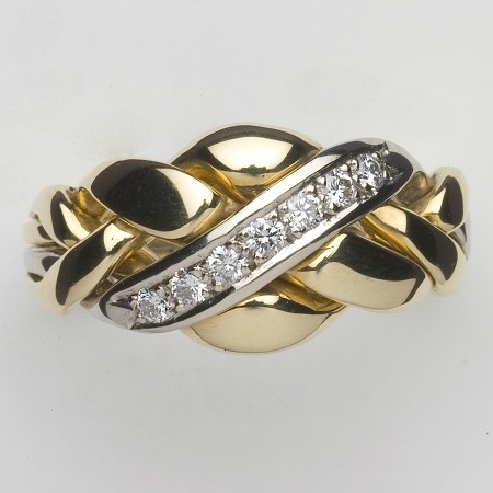 4C1 Diamond .20ct Ladies Puzzle Ring