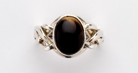 4TE Tigereye Ladies Puzzle Ring